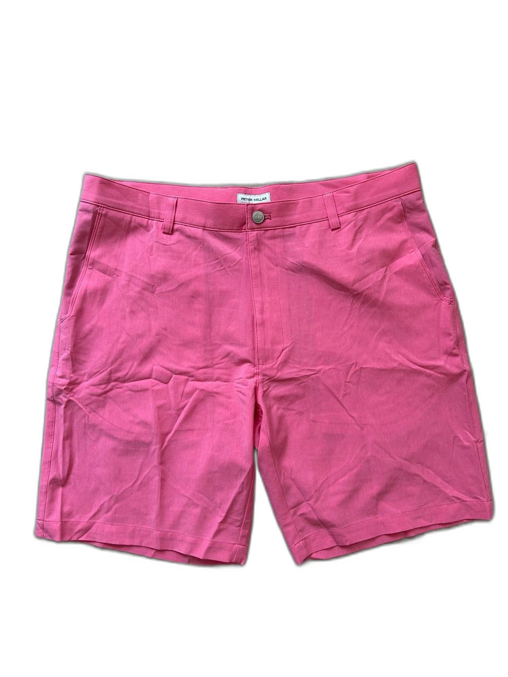 Peter Millar Shackleford Performance Hybrid Golf Shorts Men's Coral Pink Stretch